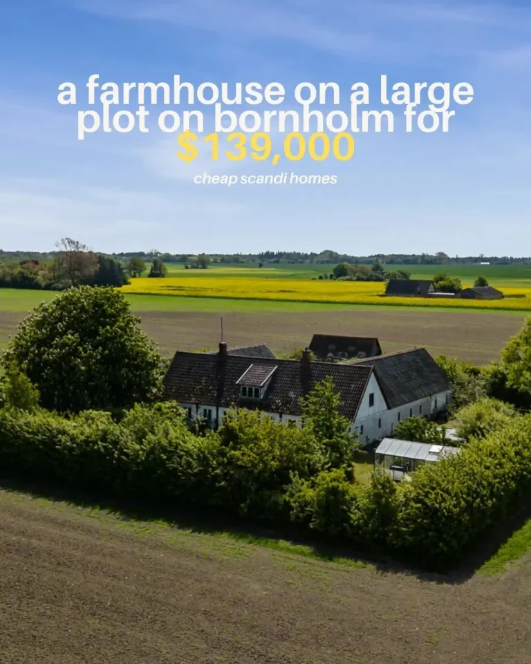 A 19th-Century Farmhouse on a Large Plot in Bornholm – $139,000
