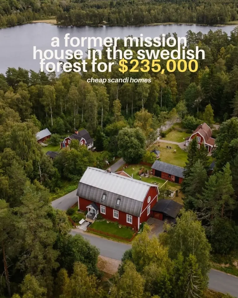 A Lakeside Former Mission House in the Småland Forests – $235,000