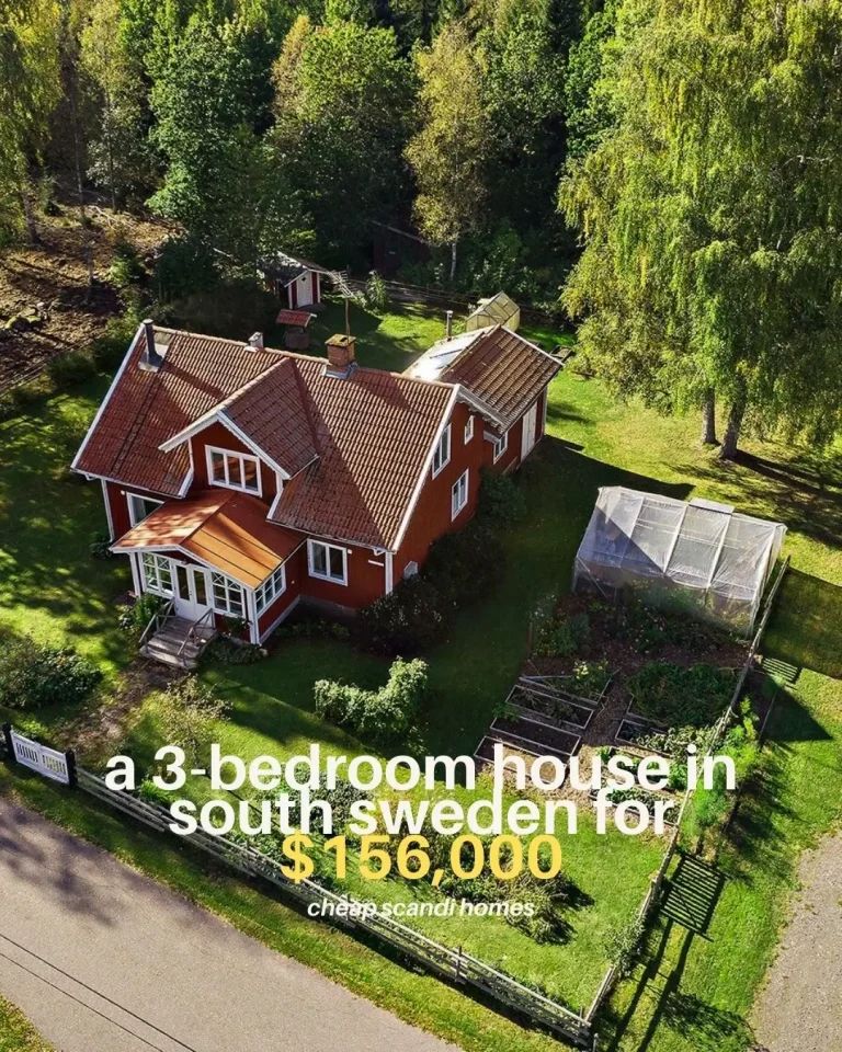 A Three-Bedroom Early 20th-Century House in South Sweden – $156,000