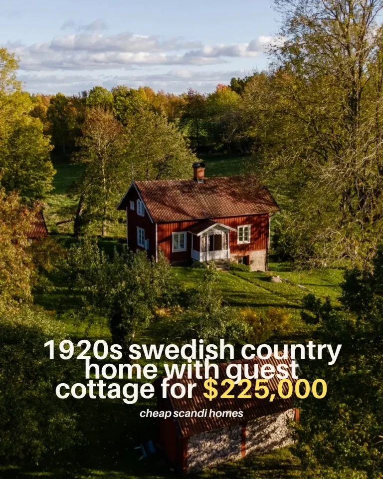 A 1920s Country Home with a Guest House in Central South Sweden for $225,000