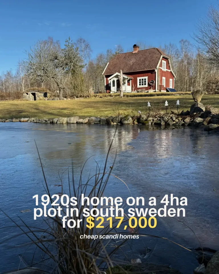 A 1920s Home on a 4ha Plot near Lakes in South Sweden for $217,000