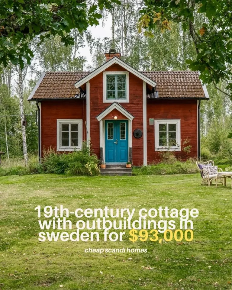19th-Century Cottage with Outbuildings and a Large Garden in Central Sweden for $93,000
