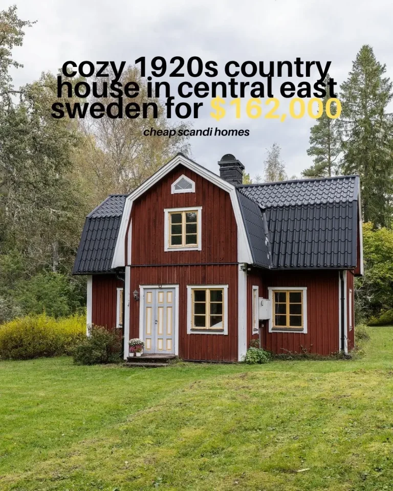 A Cozy 1920s Country House in Central East Sweden for $162,000