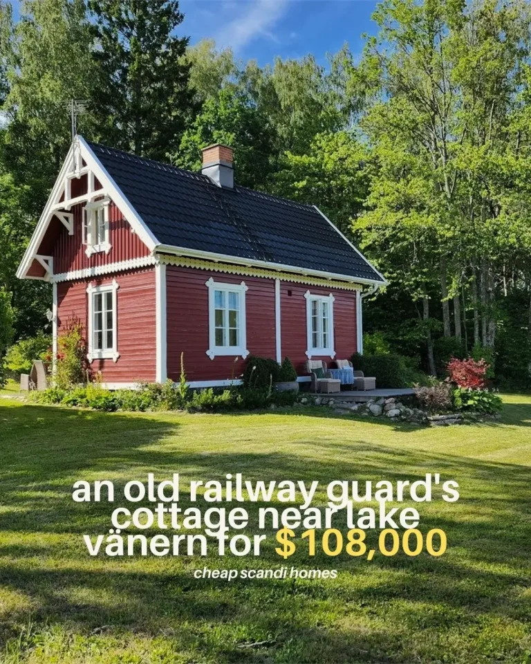 An Old Railway Guard’s Cottage near Lake Vänern for $108,000