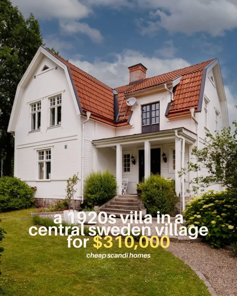 A 1920s Villa on a Spacious Corner Plot in a Central Swedish Village for $310,000