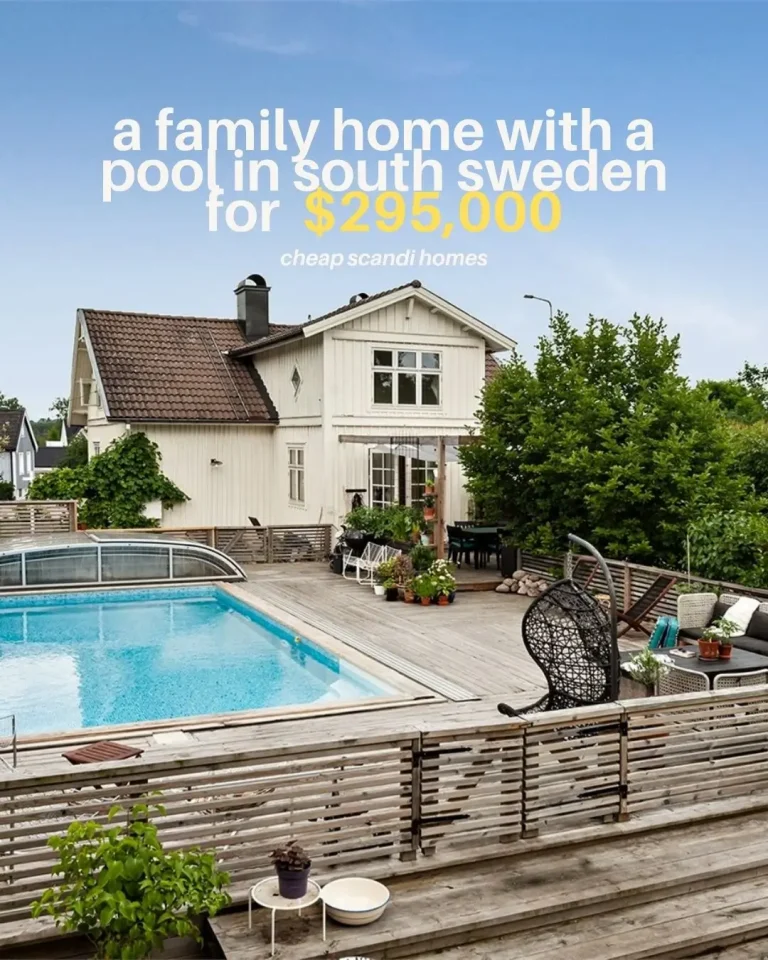 A Renovated Family Home with a Swimming Pool in South Sweden for $295,000